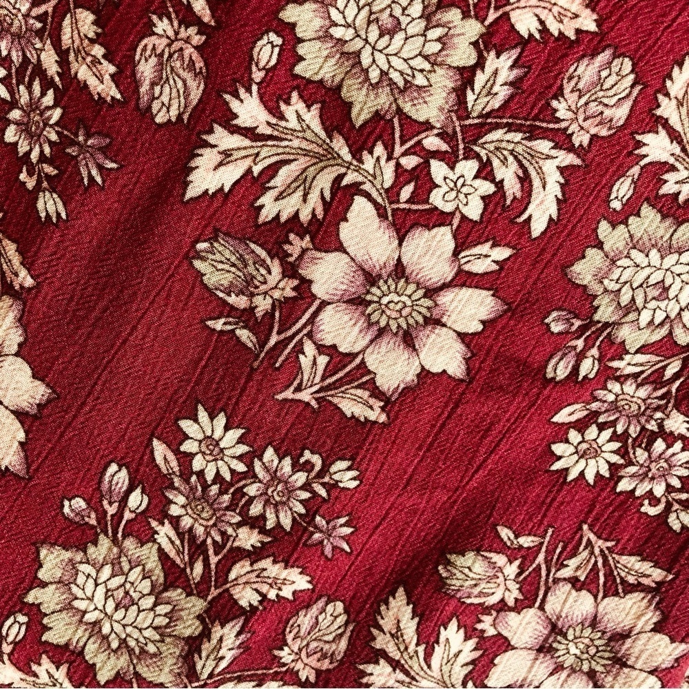 American Eagle Outfitters Red Floral Viscose Dress - Picture 10 of 13